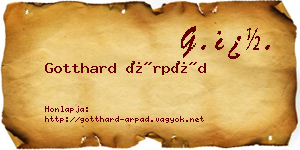 Gotthard Árpád névjegykártya