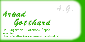 arpad gotthard business card