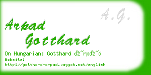 arpad gotthard business card